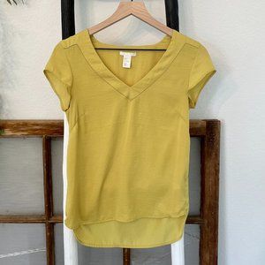 Satin feeling yellow XSmall H&M Shirt